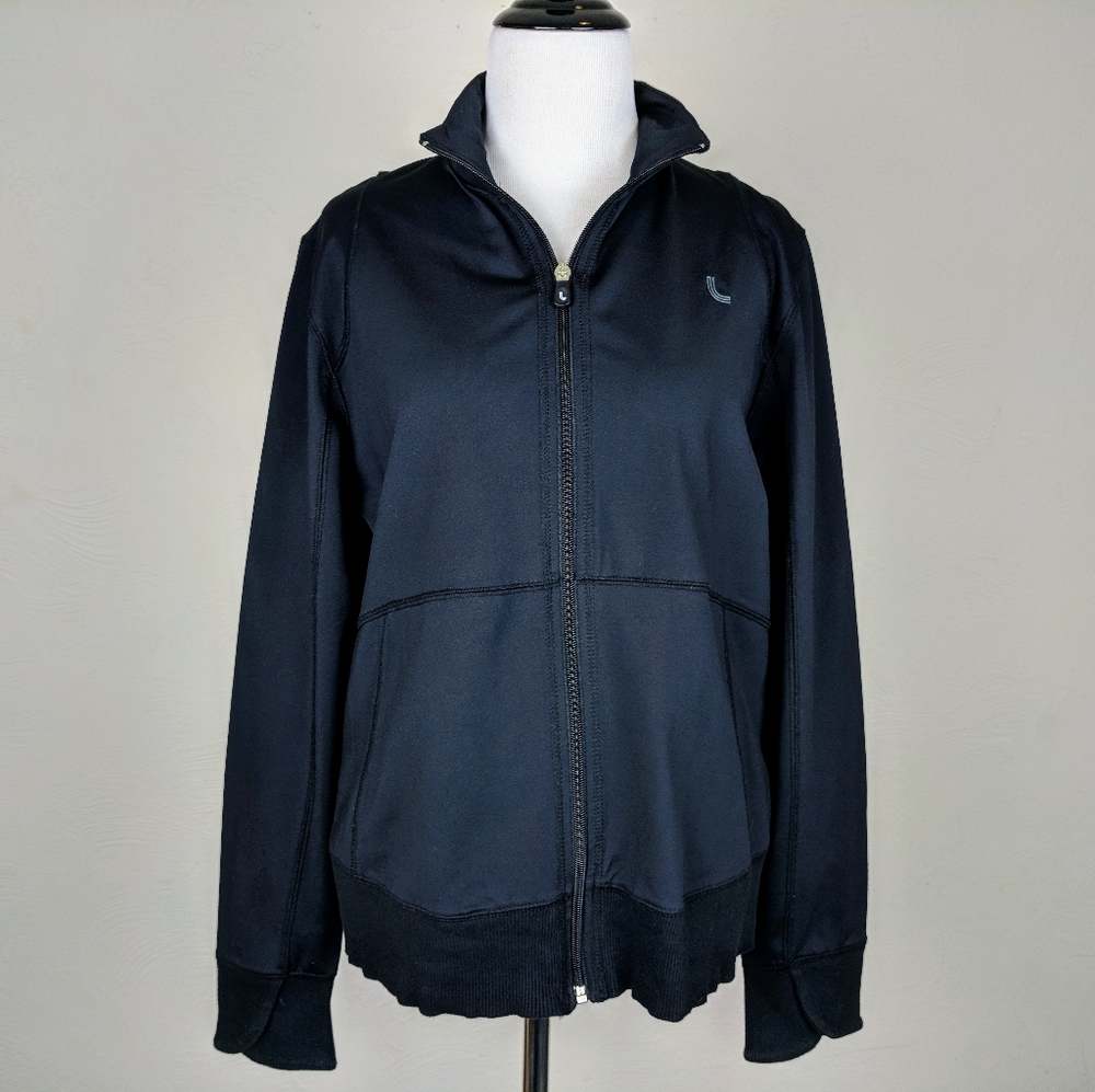 Lole Jacket Active Black Floral Streetwear Zip Up Athletic Athleisure Sporty